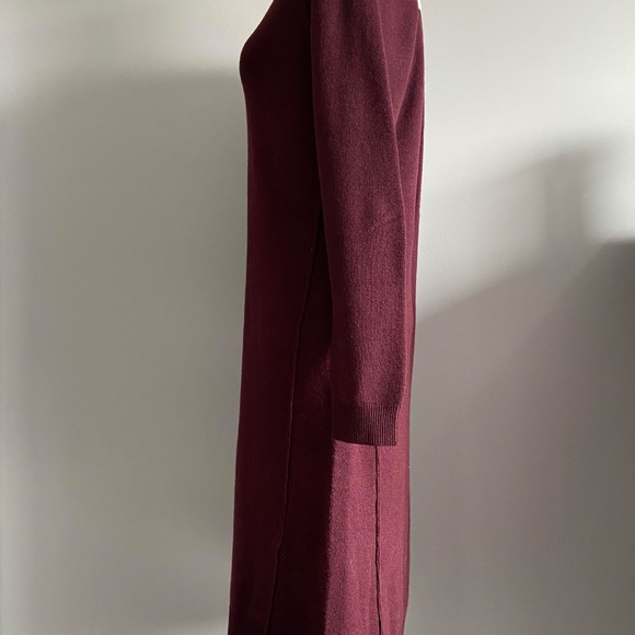 HOLIDAY PARTY NWT ROOTS SWEATER DRESS BURGUNDY CABINCORE COZY MODEST LOOSE FIT - Picture 10 of 12